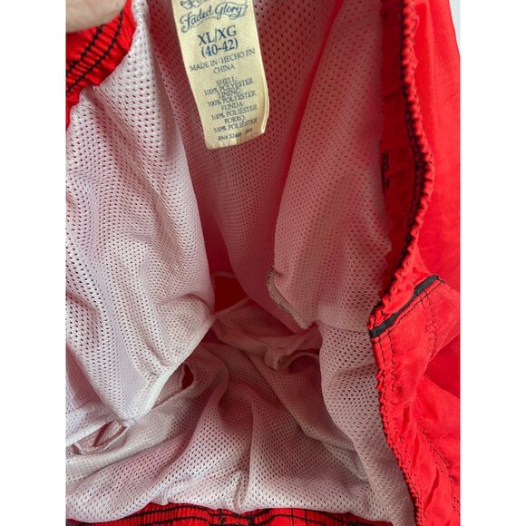 Red Shorts Athletic Pockets w/Elastic Fully Lined Sz XL Drawstring-Faded Glory - Picture 9 of 15
